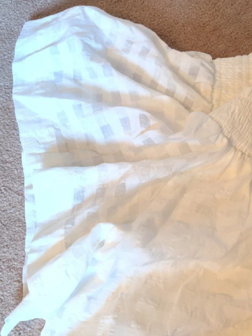 Anthropologie Maeve White One-Shoulder Cotton Blend Ruffle Top Size Large - Picture 8 of 13